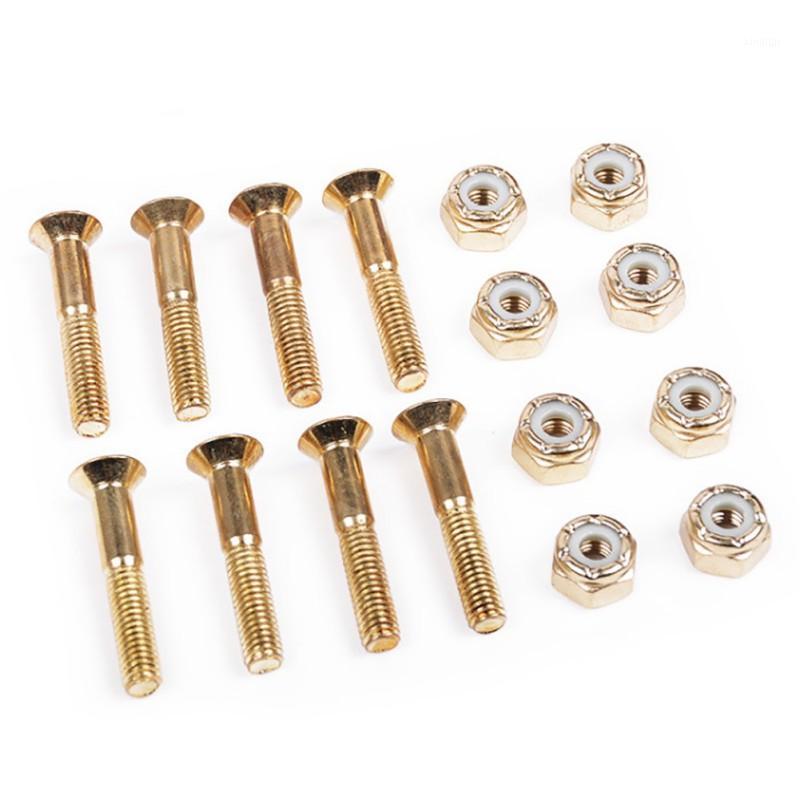 

8Pcs Medium Carbon Steel Bridge Nail Skateboard Cross Half Replacement Skateboard Hardware Screw Set Longboard Screws Nuts1, B1
