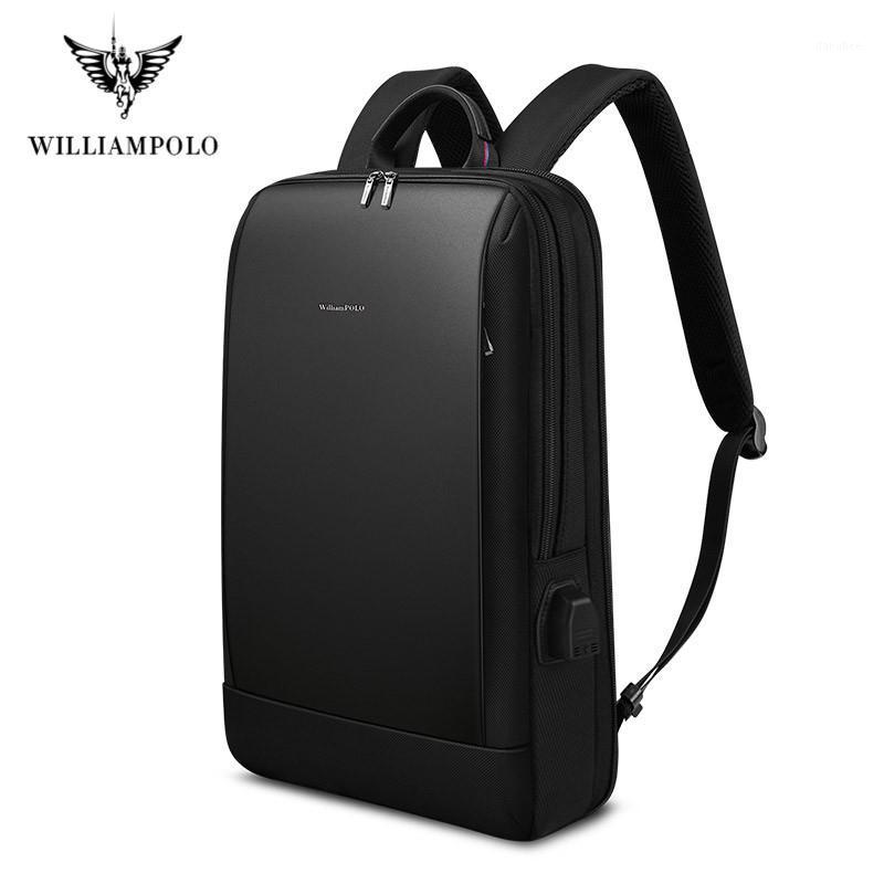 

Williampolo Enlarge Backpack USB External Charge 15.6 Inch Laptop Backpack Shoulders Men Anti-theft Waterproof Travel1, 197167