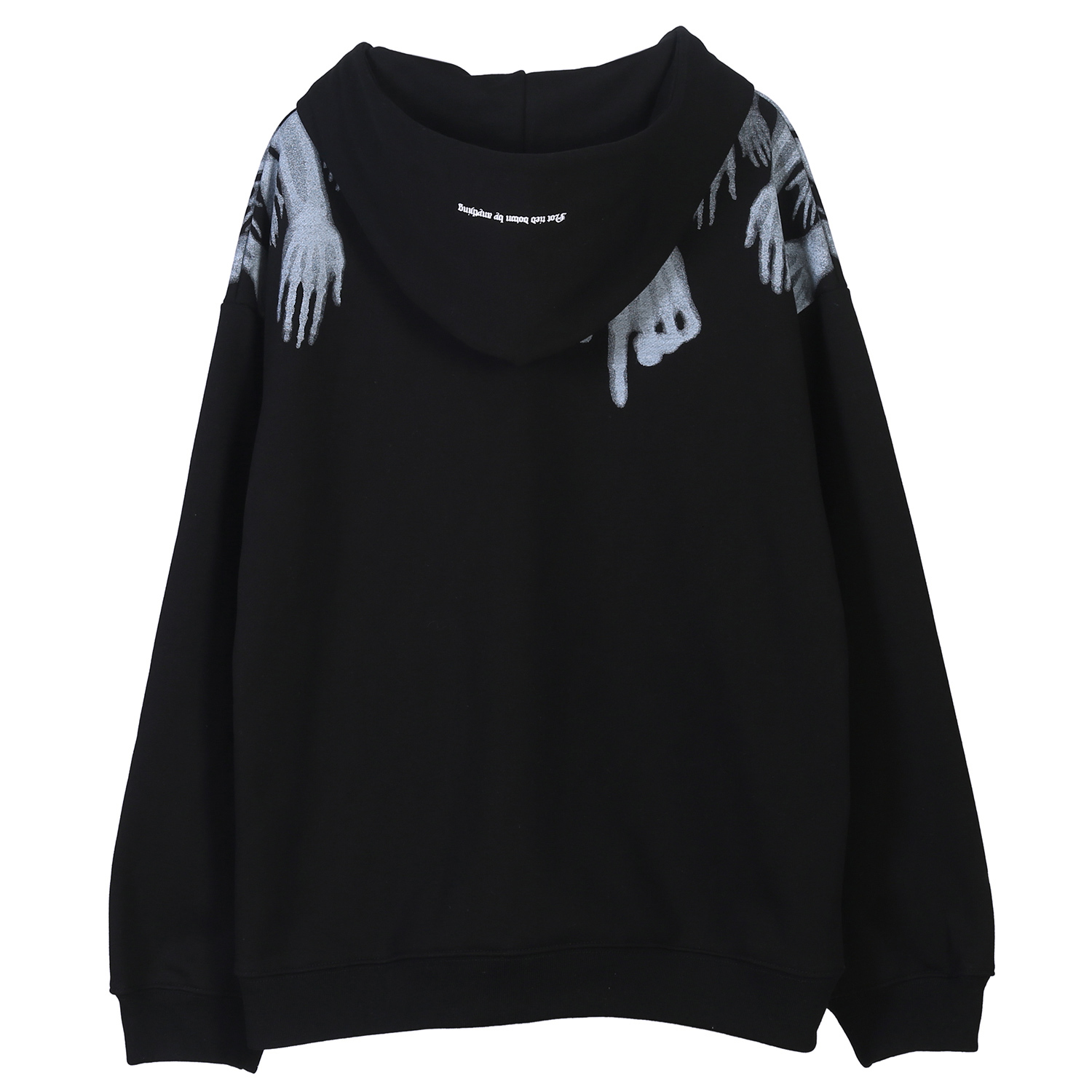 

2021 New Eden in Africa Ghost Finger Printed Cardigan Men's Harajuku Casual Knitting Sweater Cotton Shirt Street Famous Fashion Hoodie Tlkr, Black