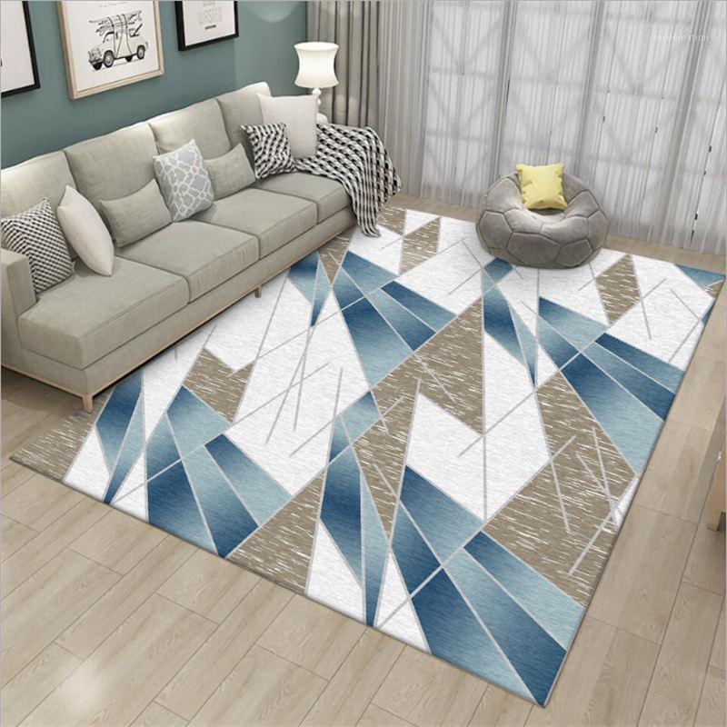 

Area Rug for Living Room Blue and White Line Pattern Thick Carpet  Area Rug for Bedroom Rugs Children Rooms1
