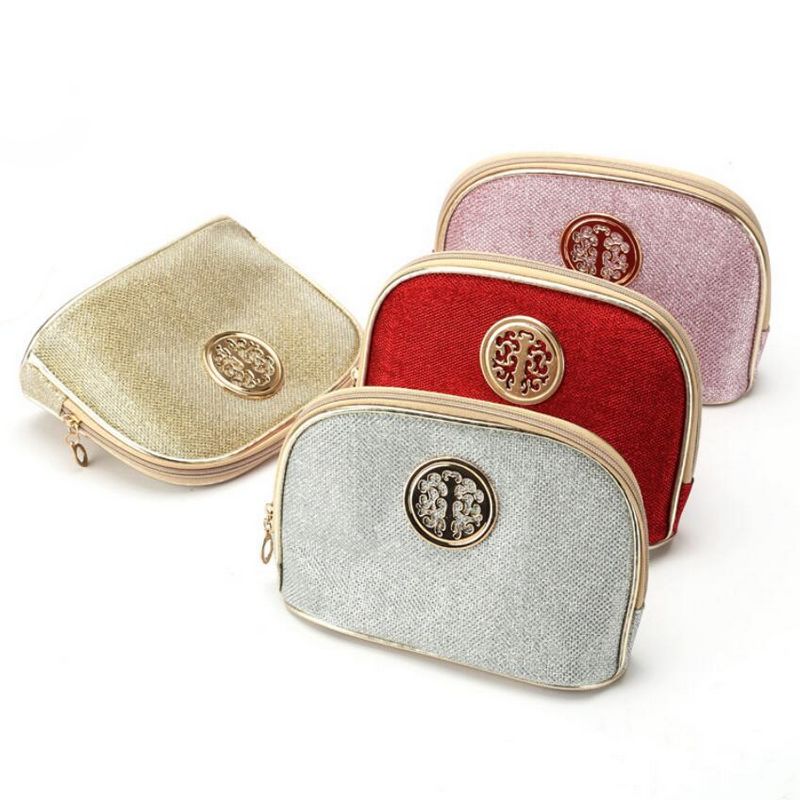 waterproof Women Cosmetic shell Bag Travel Make Up Bags PVC makeup shell case 7 colors for options-image-625662319
