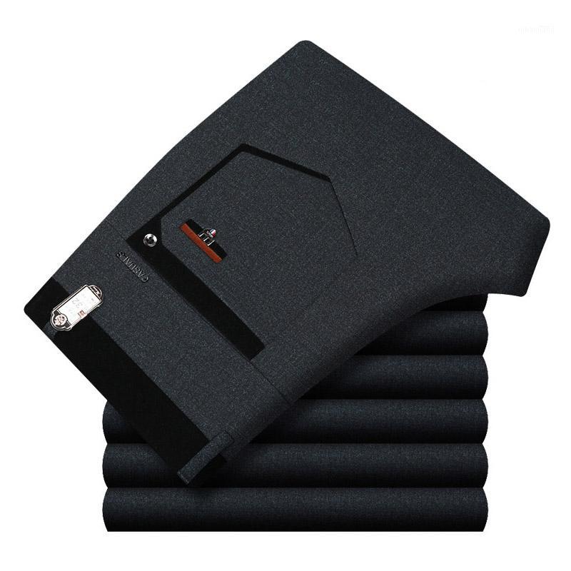 

TANG 2019 Office Trouser Men Formal Dress Pants Business Trousers for Men Big Size Suit Pants Classic Straight Summer1, 15