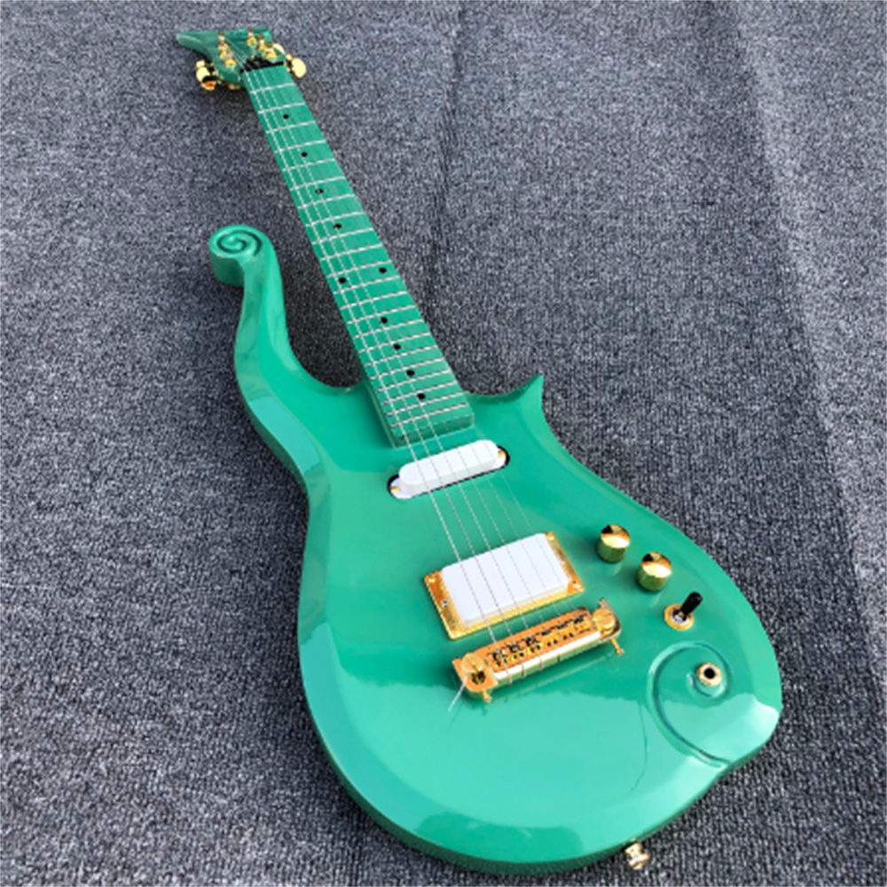 

Prince cloud electric guitar, high quality instrument, green, with maple fingerboard neck and alder body, free delivery in 2021 guitars guitarra