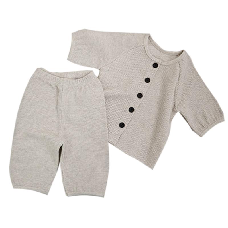 

Kids Baby Girls Clothes Sets Spring Summer Children Boy Girl Clothing Long Sleeve Tops + Pants Outfits Casual Kids Baby Pajamas, Khaki hats 1