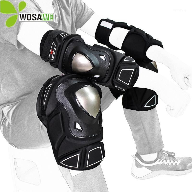 

WOSAWE Stainless Steel Sports Knee Pads EVA Lining Elbow Protector Kit Set Cycling Motorcycle Snowboard Protection Suits1, Bc344