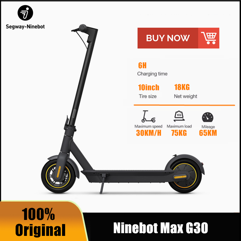 

EU STOCK Original Ninebot by Segway MAX G30 Smart Electric Scooter foldable 65km Max Mileage KickScooter Dual Brake Skateboard G30P With APP