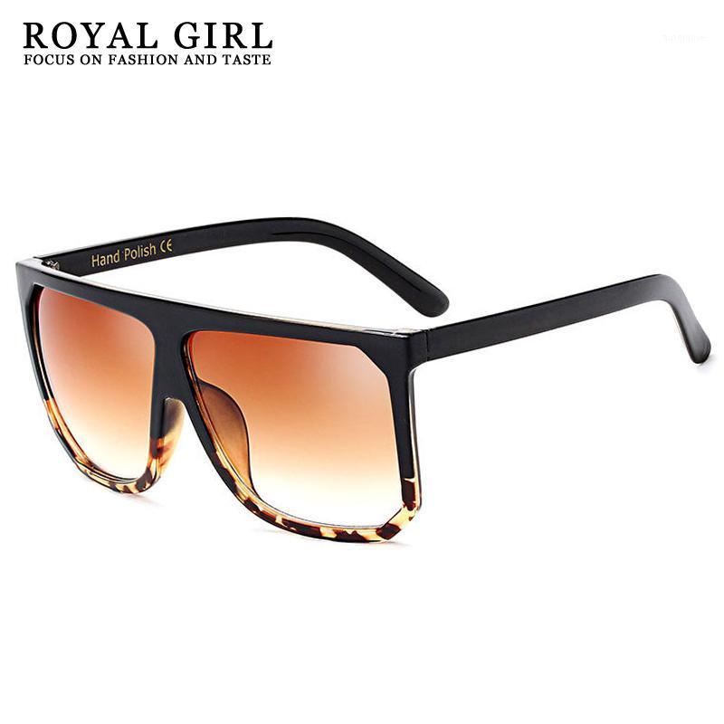 

ROYAL GIRL New Brand Designer Fashion Women Sunglasses Oversize Female Flat Top Vintage Sun Glasses Eyewear ss5681