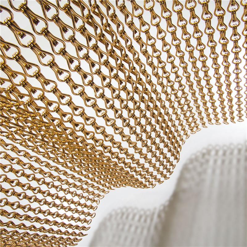 

best price chain link curtain for doors or windows, Red