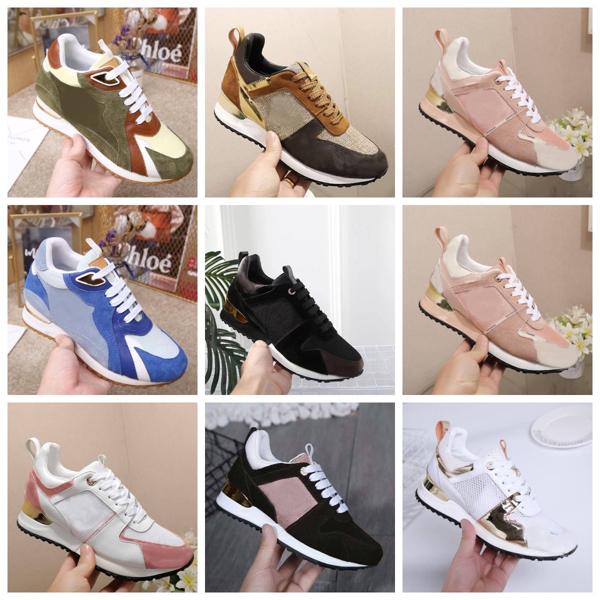 

2022 Designer women shoes run away sports casual women shoe leather non slip lightweight rubber bottom size 35-42 A4, Color 9