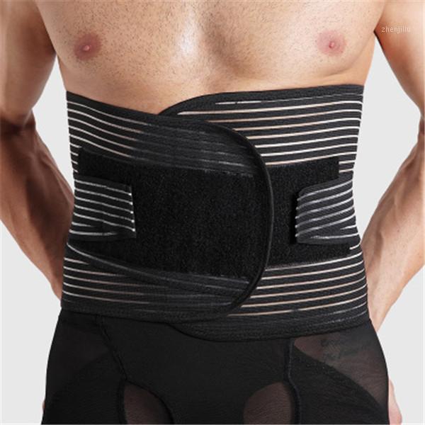 

Sport safty Waist Trainer Waist Trimmer Belt Lumbar Back Support Gym Fitness Weightliftin Adjustable Abdominal Elastic Men fitness accs1, Black