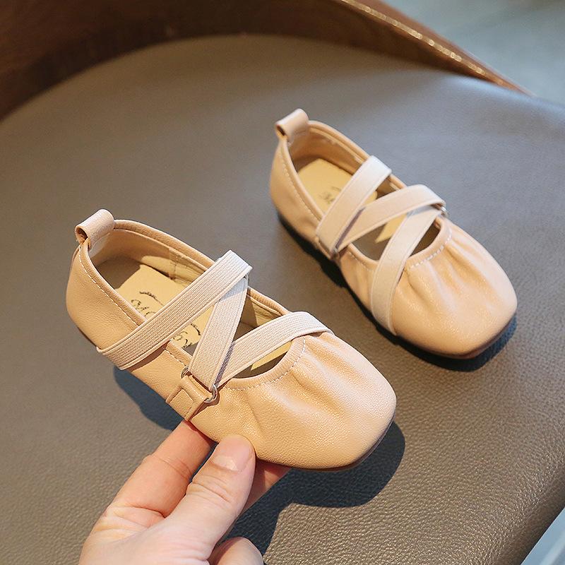 

Girl Leather Shoes Spring New Kids Girls Princess Shoes Solid Color Children's Single Toddler Sneakers E438, Pink