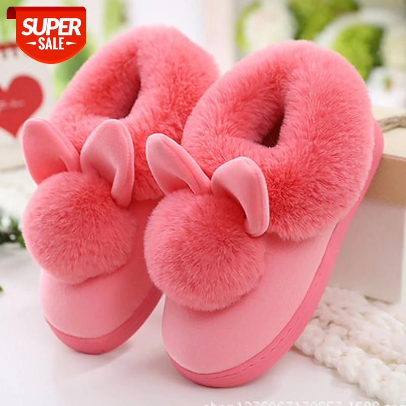 

Ladies lovely cute home slippers 2019 new arrival soft basic female slippers winter warm shoes women plus size 36-41 #Cy7p, Beige