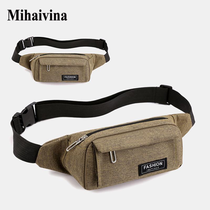 

Mihaivin Men Fanny Pack Chest Bag Teenager Outdoor Sports Running Waist Belt Bags Casual Women Waterproof Travel Phone Pouch Bag1, Black