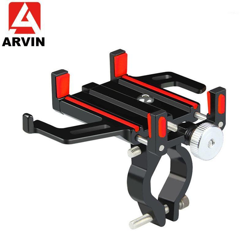 

ARVIN Aluminum Motocycle Bicycle Mobile Phone Holder Stand For 8P XR Sansung S9 Mountain Bike Handlebar GPS Bracket Mount1, Red