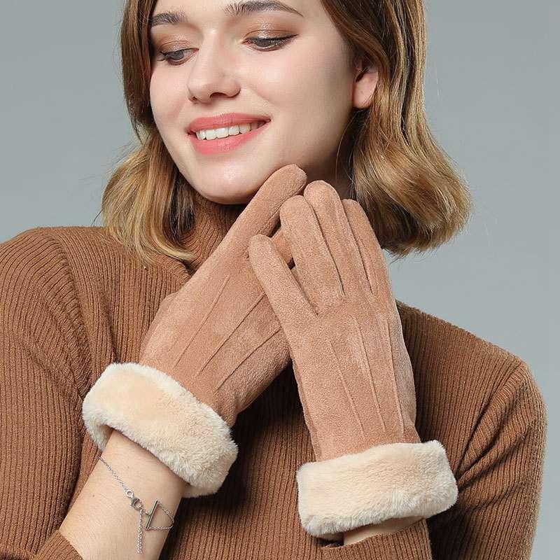 

Sheepskin Gloves  Men Women Warm Gloves Soft Ladies Thermal Winter
