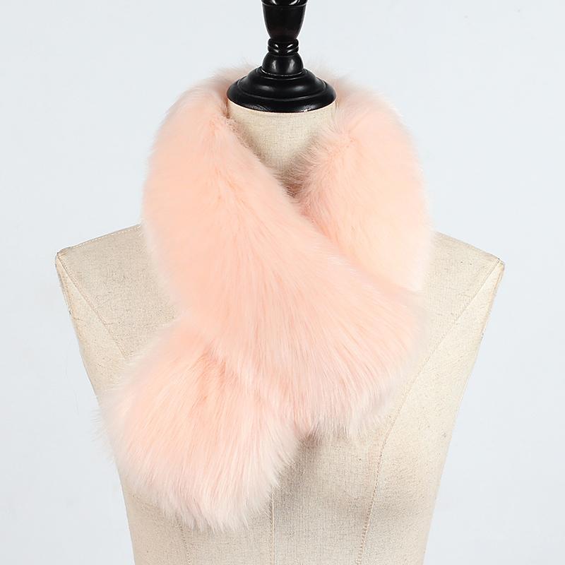 

Scarves Fashion Women's Faux Fur Scarf 2021 Winter Warm Thicken Neck Wraps Luxury Fluffy Shawl Elegant Chic Pure Color Collar1
