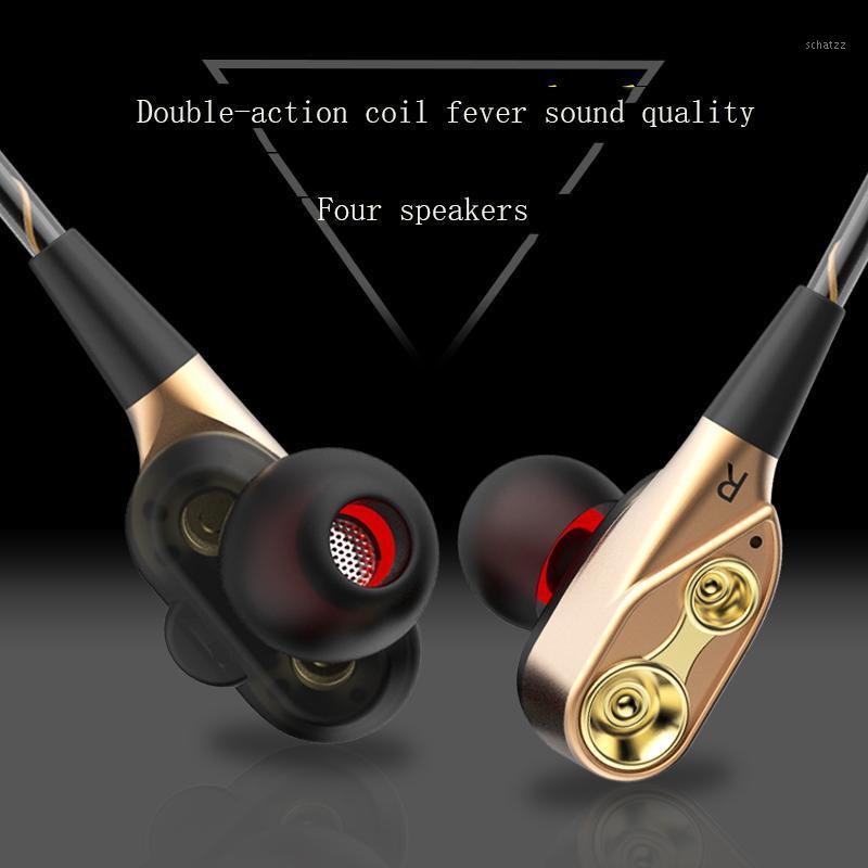 

In-Ear Dual-Motion Coil Subwoofer Mobile Phone Line Control Running Game Music Headset1, White