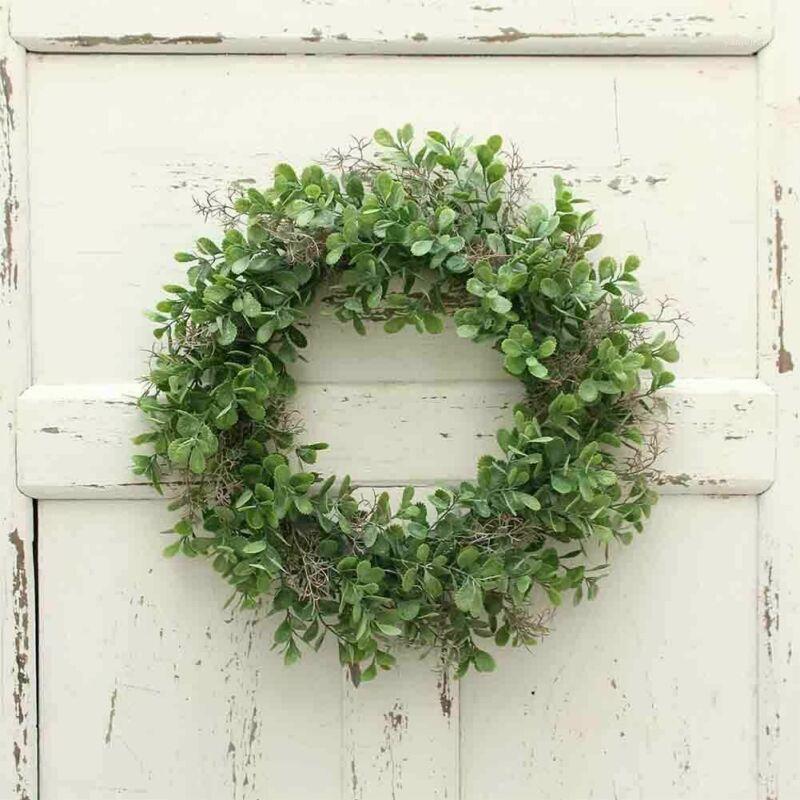 

Artificial Wreaths Garlands Fake Silk Leaf Eucalyptus Plastic Green Plant DIY Garland For Wedding Party Home Decor Accessory1, Olive