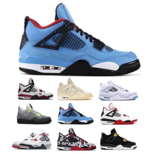 

Hot Jumpman 4 4s Mens Basketball Shoes Off Sail Neon Metallic Cactus Jack Raptors Cement Royalty Fir Nakeskin s Sneaker, Lavender