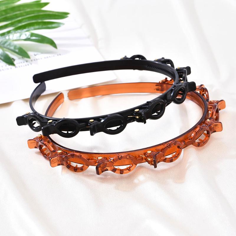 

New Fashion Double Bangs Hair Barrette Hair Accessories Plastic Hoop for Women