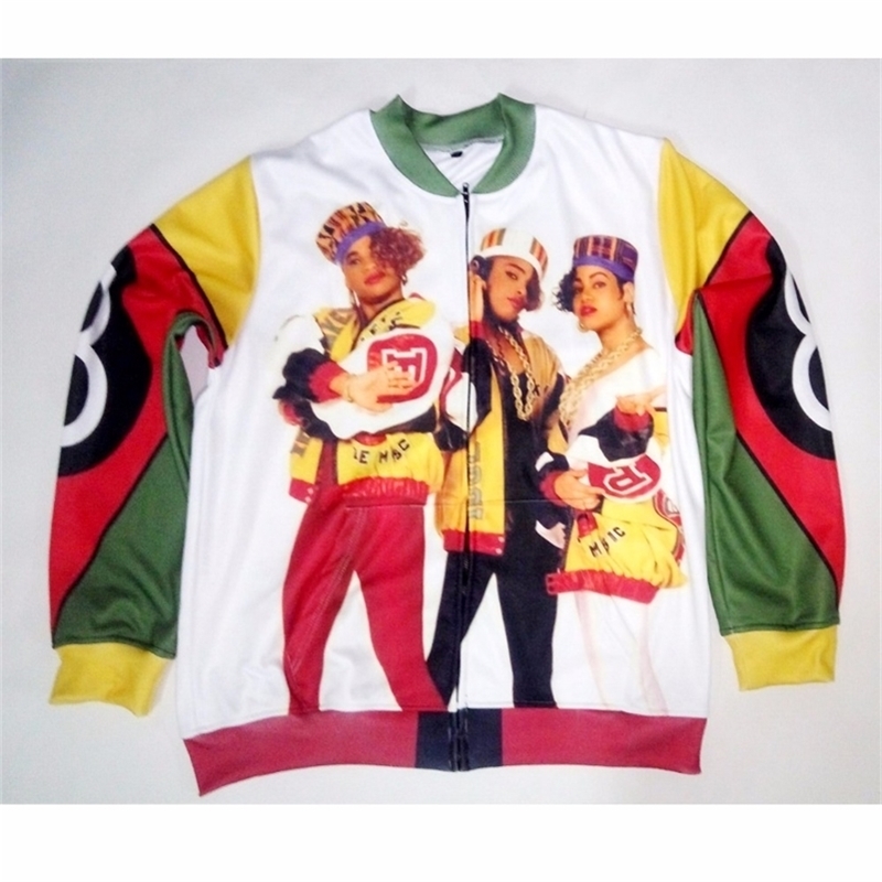

5 Styles Real American US Size Salt-n-Pepa-8-ball 3D Sublimation Printing Plus size 3XL 4XL 5XL 6XL Zipper Up Jacket 201218