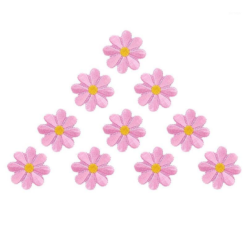 

10pcs Embroidered Applique Flower Patches Sewing Craft Decoration1, Pink