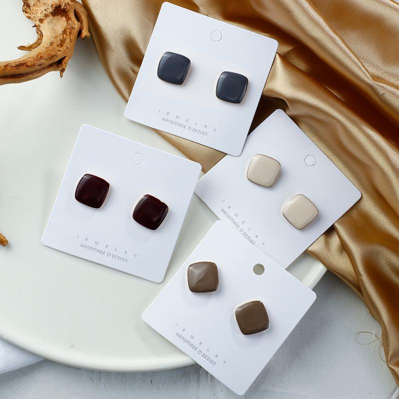 

AENSOA 2020 Trendy Contracted Earrings Enamel Fashion Geometric Trendy Beautiful Ladies Earrings wholesale INS Pendientes