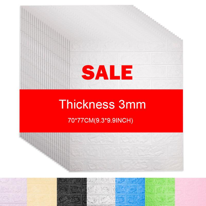 

Thickness 3mm 3D Brick Wall Stickers DIY Decor Home Living Room Waterproof Foam Adhesive Sticker Wallpaper Made For Kitchen