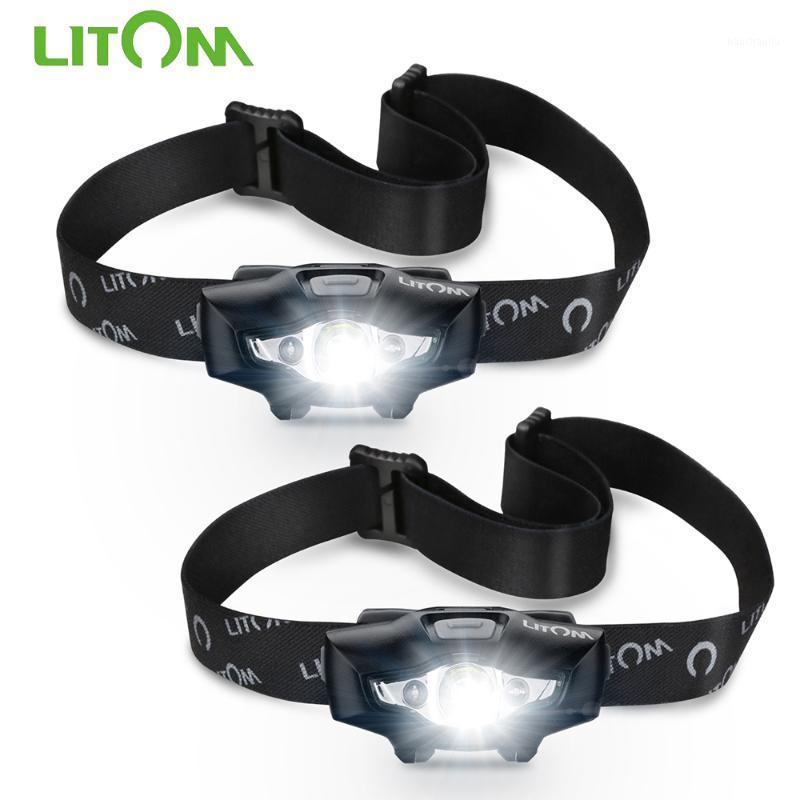 

2 Pack LITOM LED Headlamp Headlight Outdoor Super Bright Waterproof IPX6 Torch for Camping Hiking Night Fishing Light1