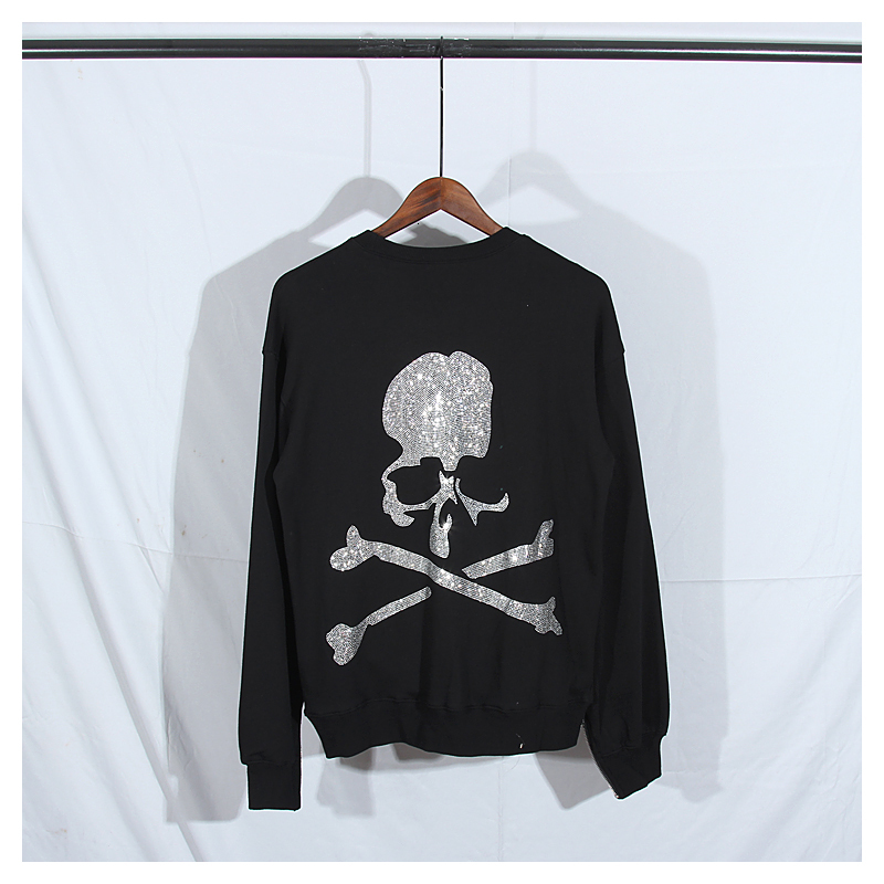 

2021 Japanese Fashion Brand Mmj Skull Diamond Women Unisex New Autumn Winter Street Hip Hop Men Hoodies S37v, Black