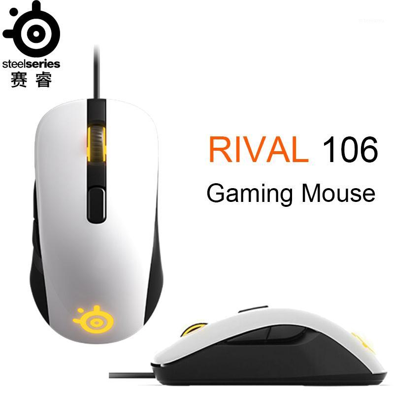 

New SteelSeries RIVAL 106 Wired Gaming Mouse 7200DPI Optical 6-key Mirror Material Mouse CS:GO PUBG OW Gamer1