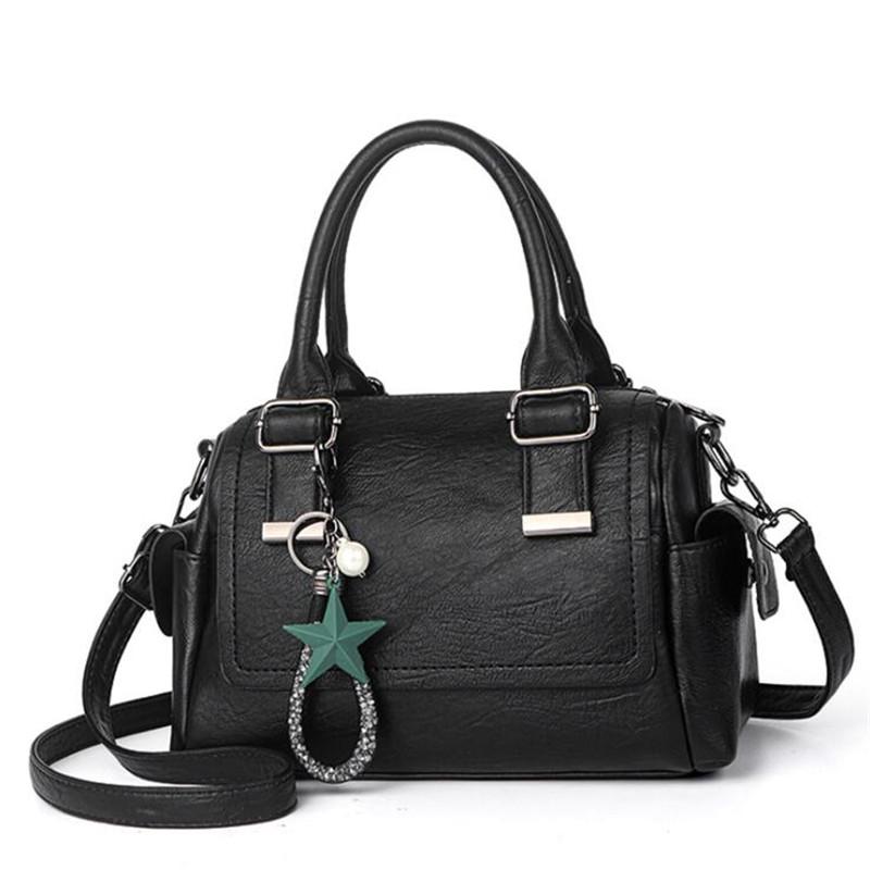 

2021 new woman bag fashion soft leather handbag shoulder bag casual sweet lady handbag large capacity messenger, Photo color
