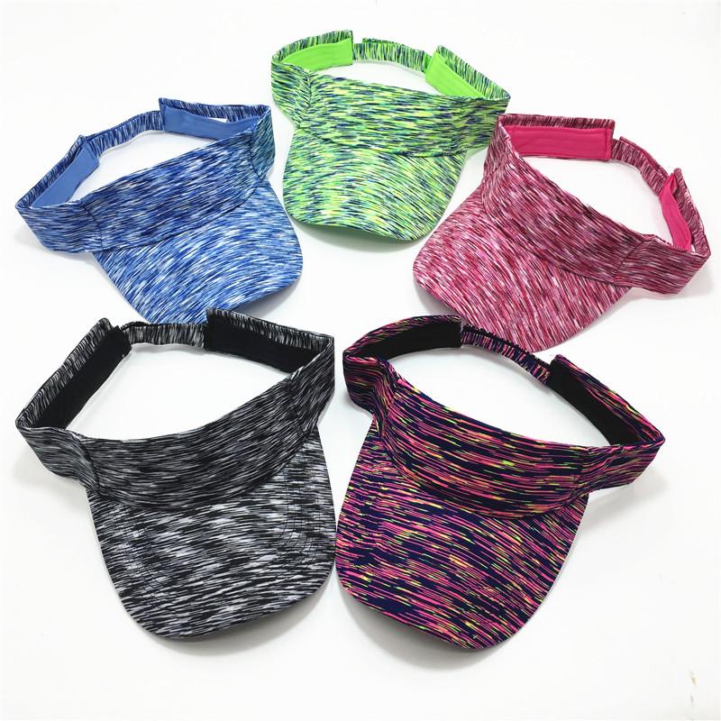 

Summer Adult casual sun hats Visor cap holiday women tie dye color sunshade caps Topless beach gorros, 001