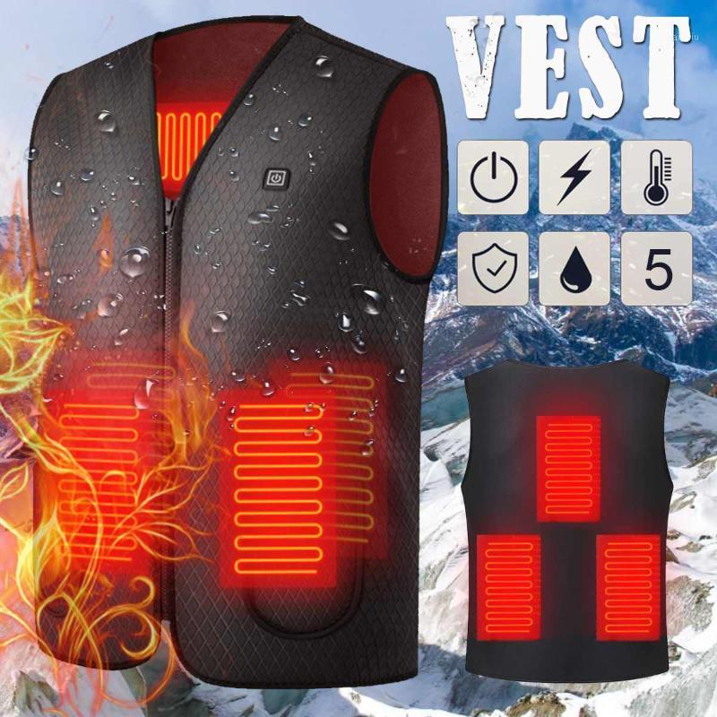 

Jacket Heated Outdoor Electric Heated Vest USB Heating Vest Winter Thermal Cloth Cotton Camping Hiking Warm Hunting1, As pic