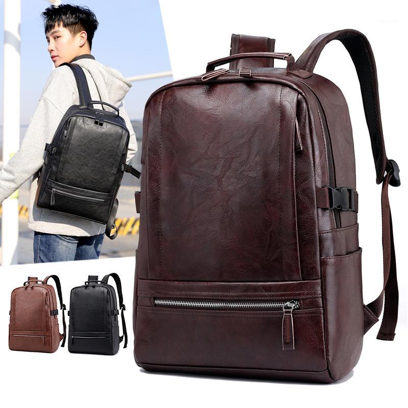 

Men Anti Theft Laptop Backpack Vintage Leather Travel bagpack Male computer backbags school bag for boys Rugzak Sac A Dos Homme1, Black crossbody bag