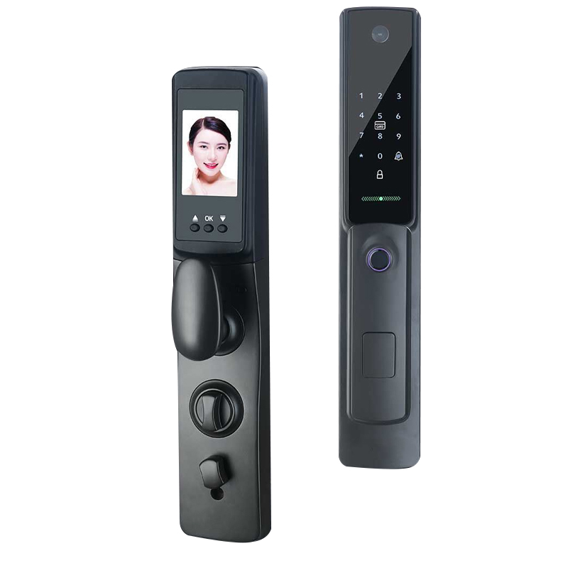 

Smart fingerprint password lock key swipe card power display visitor doorbell combination unlock