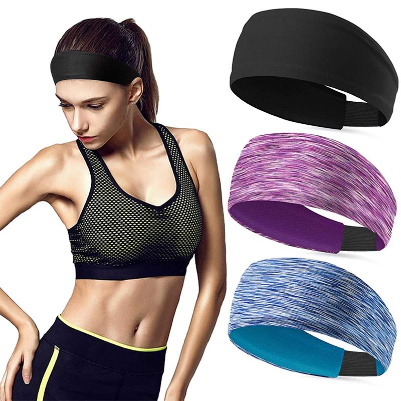 

Sports Headbands for Women 3 Pack Workout Headband Women's Yoga Athletic Headband-Non Slip Fitness Headband Moisture Wicking, 07