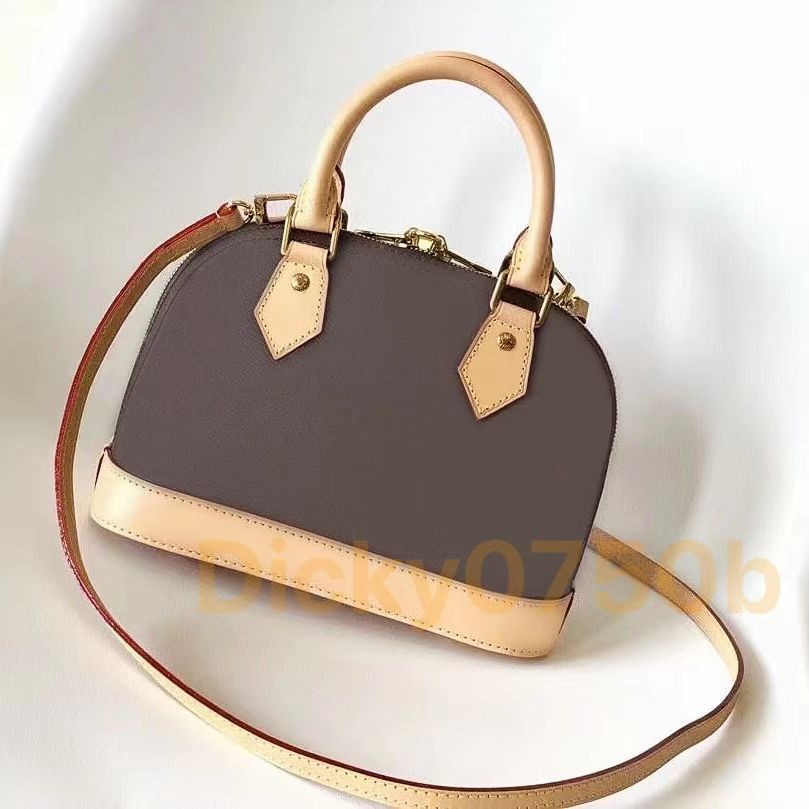 

Designer handbags Luxury shell bag alma bb Mini totes Fashion shoulder bag for women Leather handle messenger bags lady cross body Wear Resistant Rivets Floral, Extra shipping(not for sale)