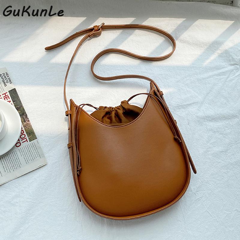 

Drawstring Tote Hobo Bag Women Small Handbags for Women Shoulder Bags Female Solid Color Simple Crossbody Bags Balck Sac, Black