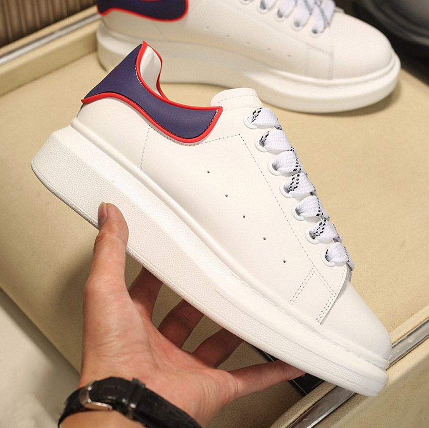 

2021 Mens Platform Shoes Women Heightened Classic White Suede Shining Diamond Top Leather Fashion Sneakers Flat Designer Casual Shoes, Shown