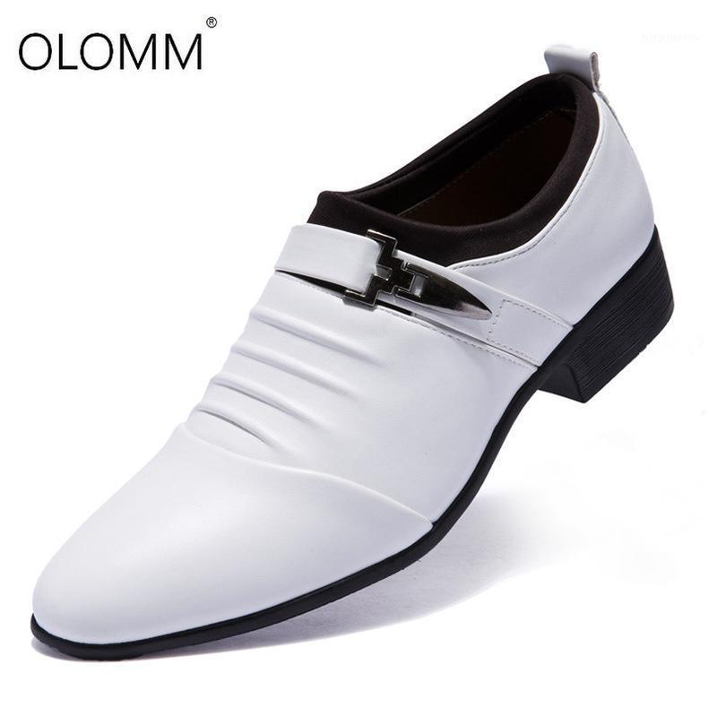 

New British Men's Slip On Split Leather Pointed Toe Men Dress Shoes Business Wedding Oxfords Formal Shoes For Male 38-481, Black