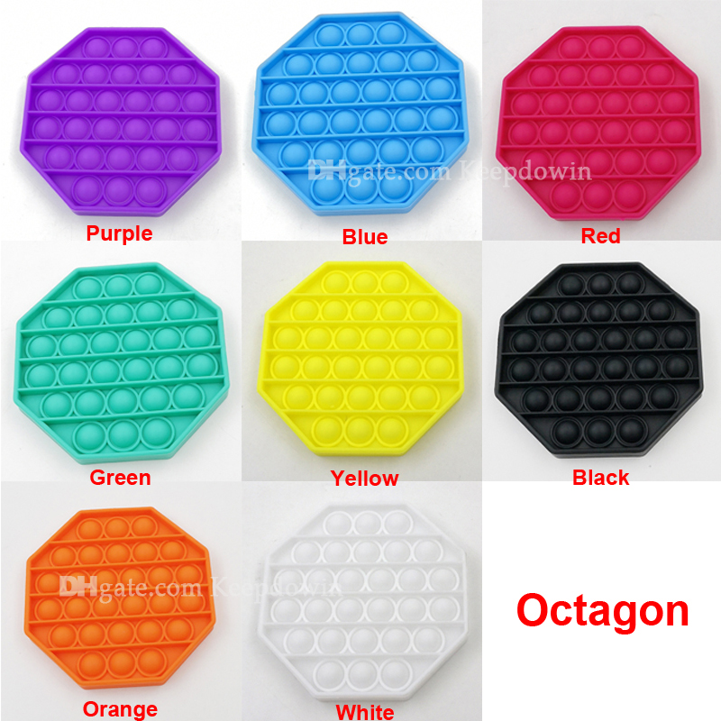 

Various Colors--] Pop Fidget Toy Sensory Push It Pop Bubble Sensory Toy Autism Special Needs Anxiety Stress Reliever for Students Adults, Mix shapes