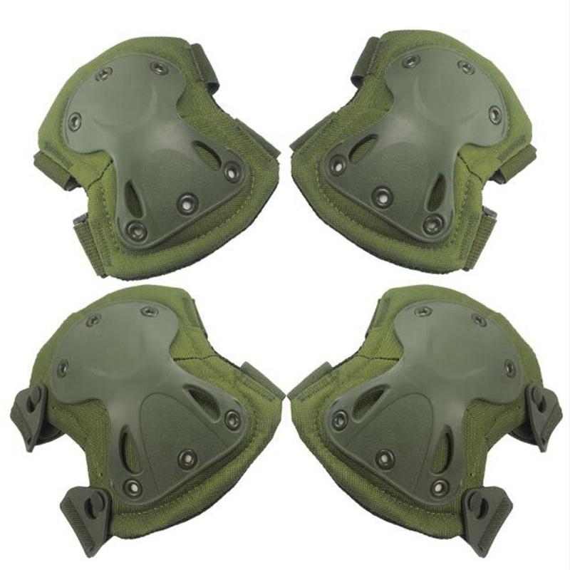 

Tactical Paintball Protection Knee Pads & Elbow Pads Set For CS War Game Elbow Protector, Black