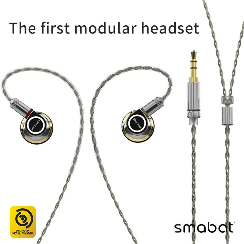 

smabat M2 Pro module headset, can replace the speaker unit module,adjust the sound quality, mmcx hifi wired usb type c, Gray