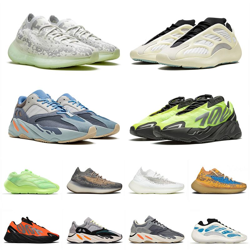 

Top Fashion Sport Sneakers 700 380 Kanye Running Shoes Carbon Blue Phosphor Azael Mens Womens Magnet West Calcite Glow Runners Trainers, B28 pepper 36-46