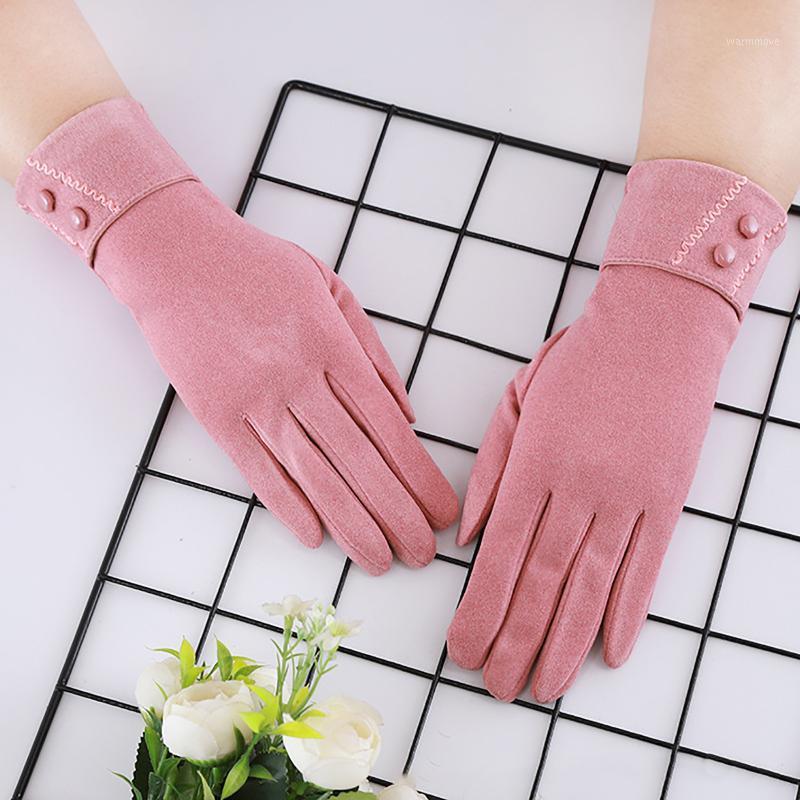 

Mittens Women's Winter Gloves For Men Solid Color German Velvet Gloves With T-ouch Screen For Index Finger Bike1