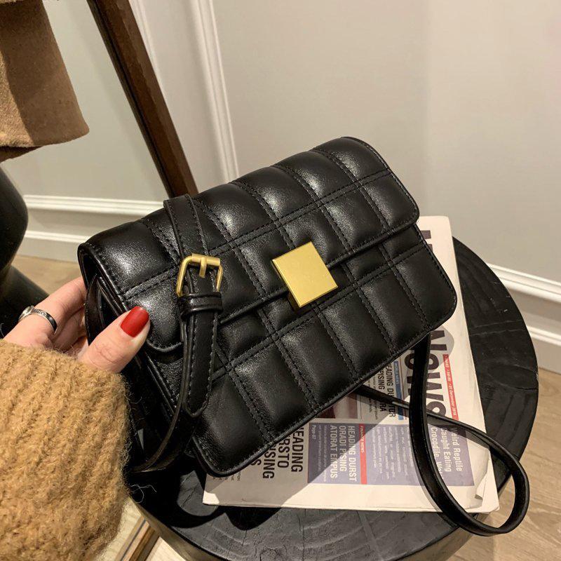 

Luxury PU Leather Square Grid Crossbody Bags For Women 2021 New Fashion Ladies Shoulder Bags Brand Designer Handbags Trend Purse, Khaki handbags