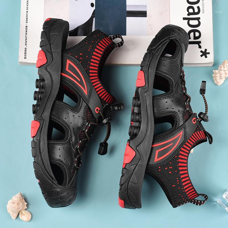 

2020 sommer herren flip schuhe for ete breathable summer shoes sandalsslippers homme massage deportivas zapatillas sandalias de1, Black