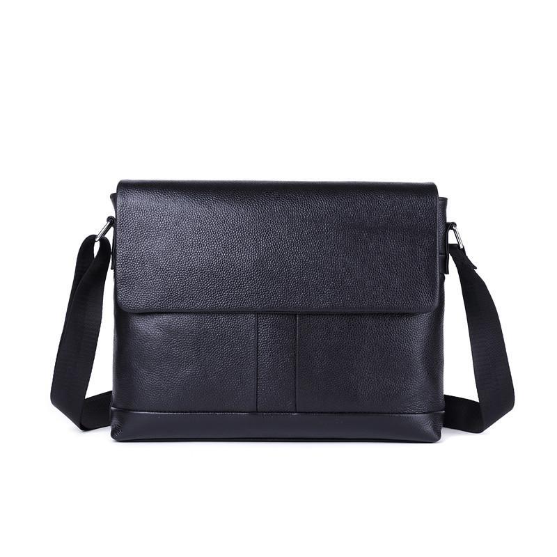 

Men's Crossbody Bag Genuine Leather Briefcase Designer Handbags for Men Business Messenger Bags Black Bolso Hombre