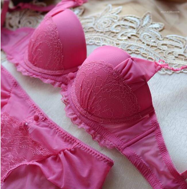 

Multi-color Ladies Luxury Lace Patchwork Bra Set Sexy Push up Cup insert padded Underwear with Mesh Panties Solid Color Princess1, Black